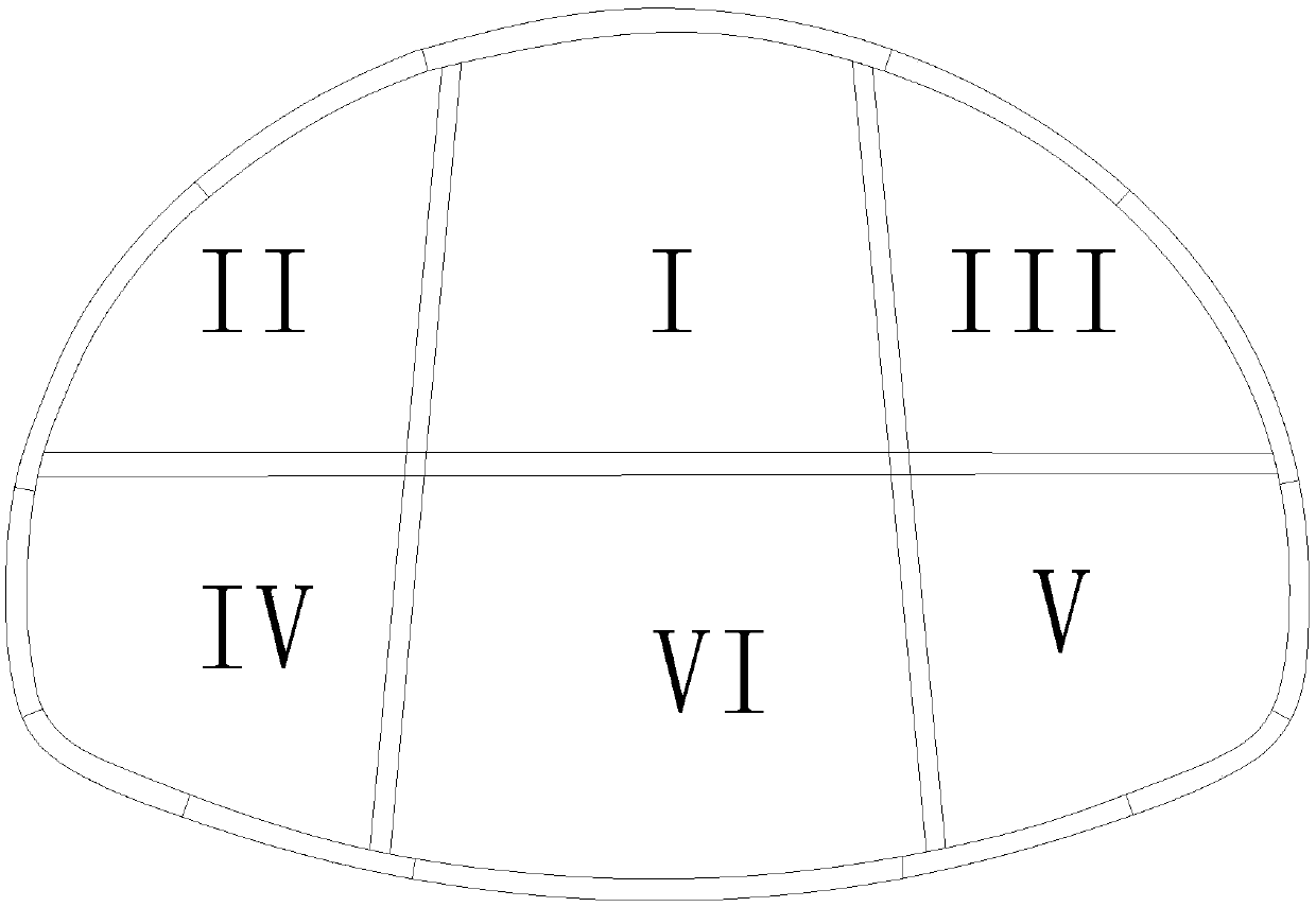 Tunnel two-expansion four-expansion excavation method