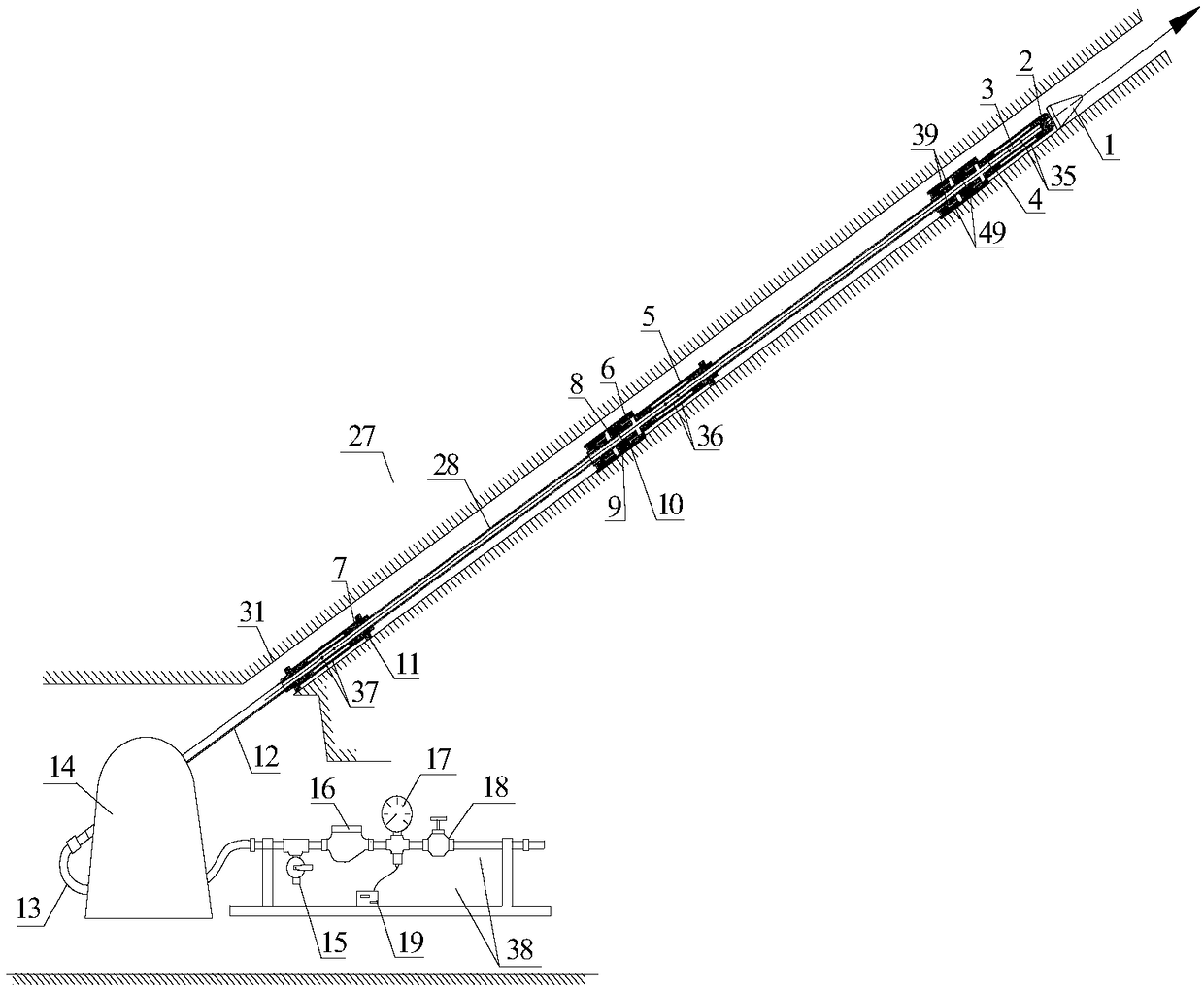 Observation method for multi-segment graded depressurization water injection based on fracture observation