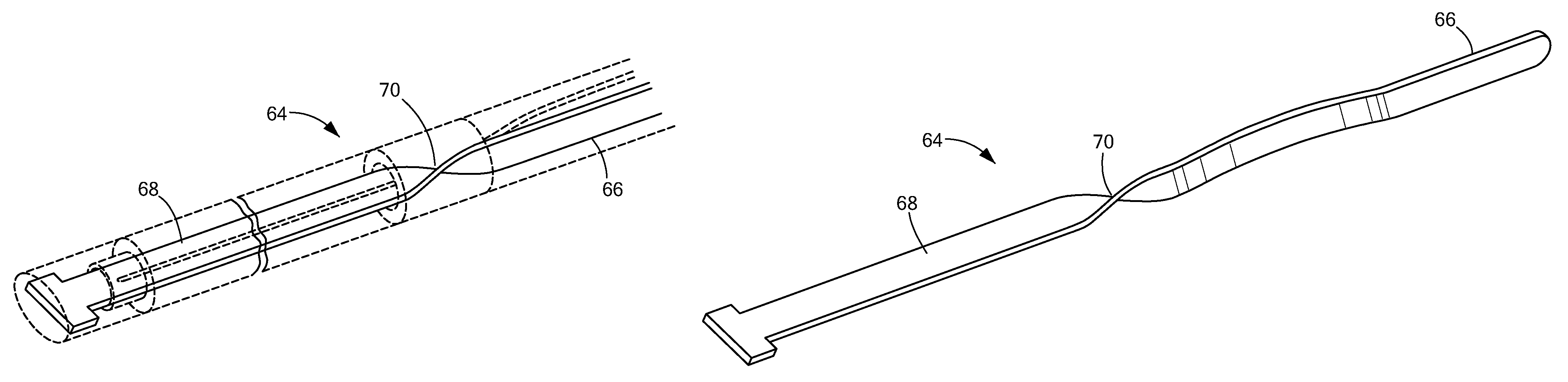 Bi-modal linear and loop ablation catheter, and method