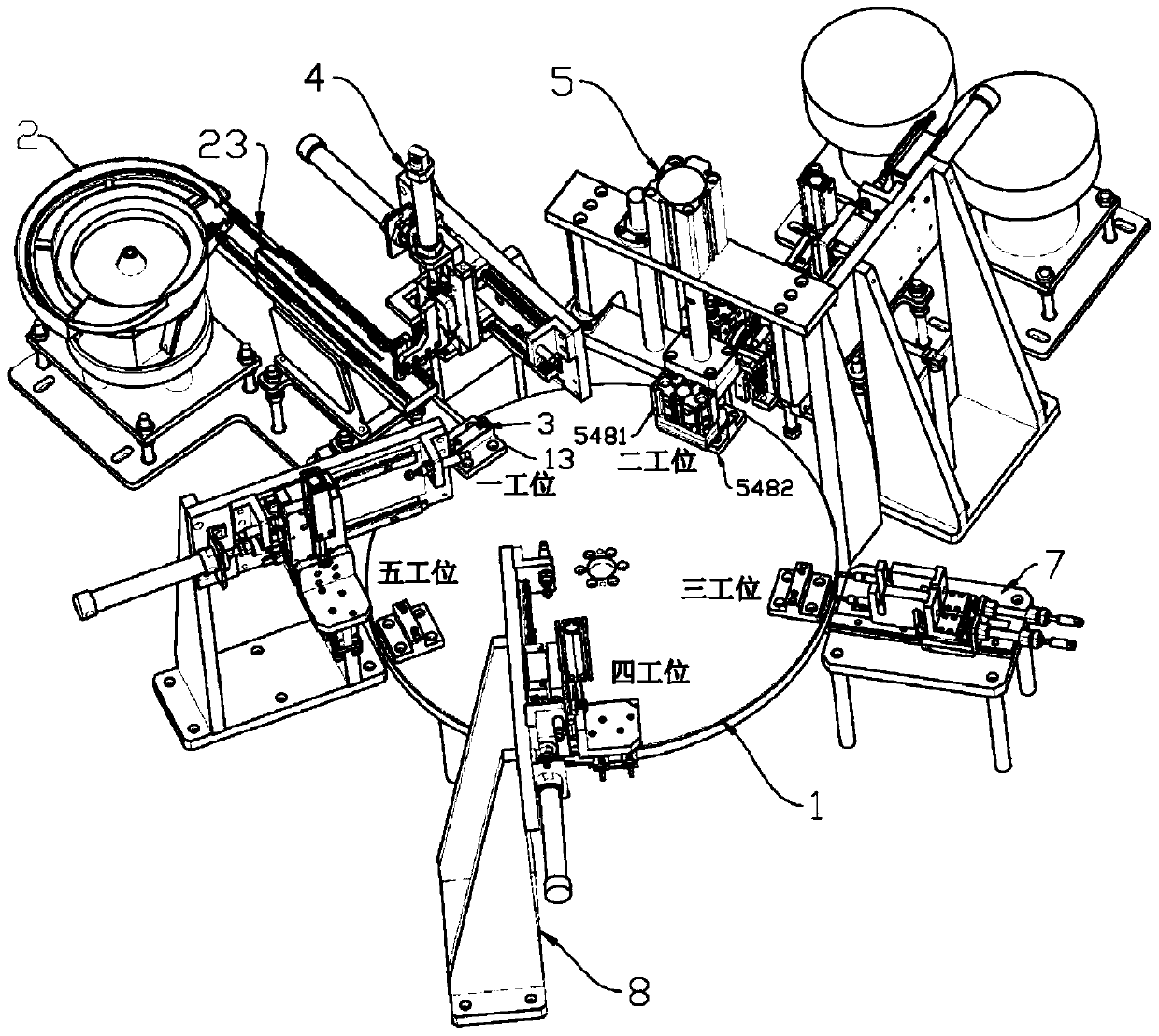 Numerical control full-automatic assembling machine for built-in contact reed of rectangular heavy-load electric connector