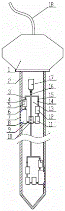 Apparatus for acquisition of marine sediment porewater and on-line in-situ detection of gas in porewater, and control method thereof