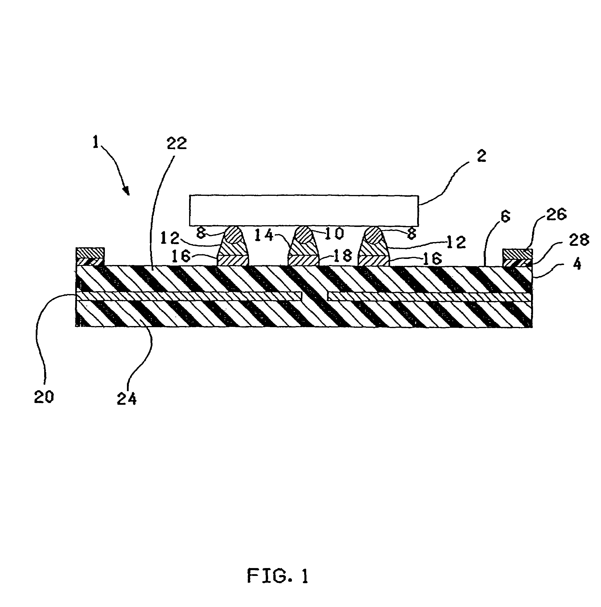 Electronic package having a thermal stretching layer