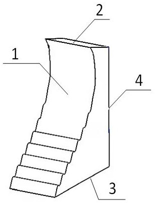 Parabolic base resonance type curved surface bulldozing plate and setting method of soil touching curved surface