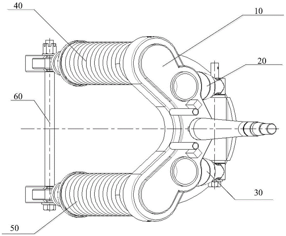 Motorcycle front shock absorber with stable frame