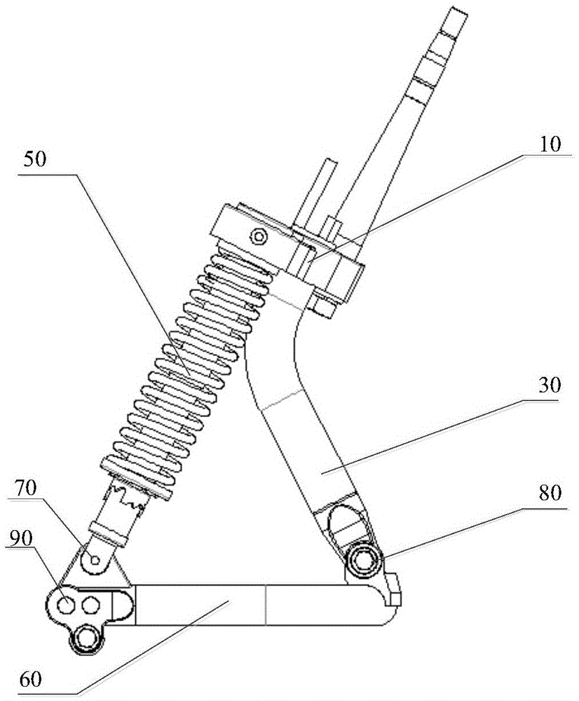 Motorcycle front shock absorber with stable frame