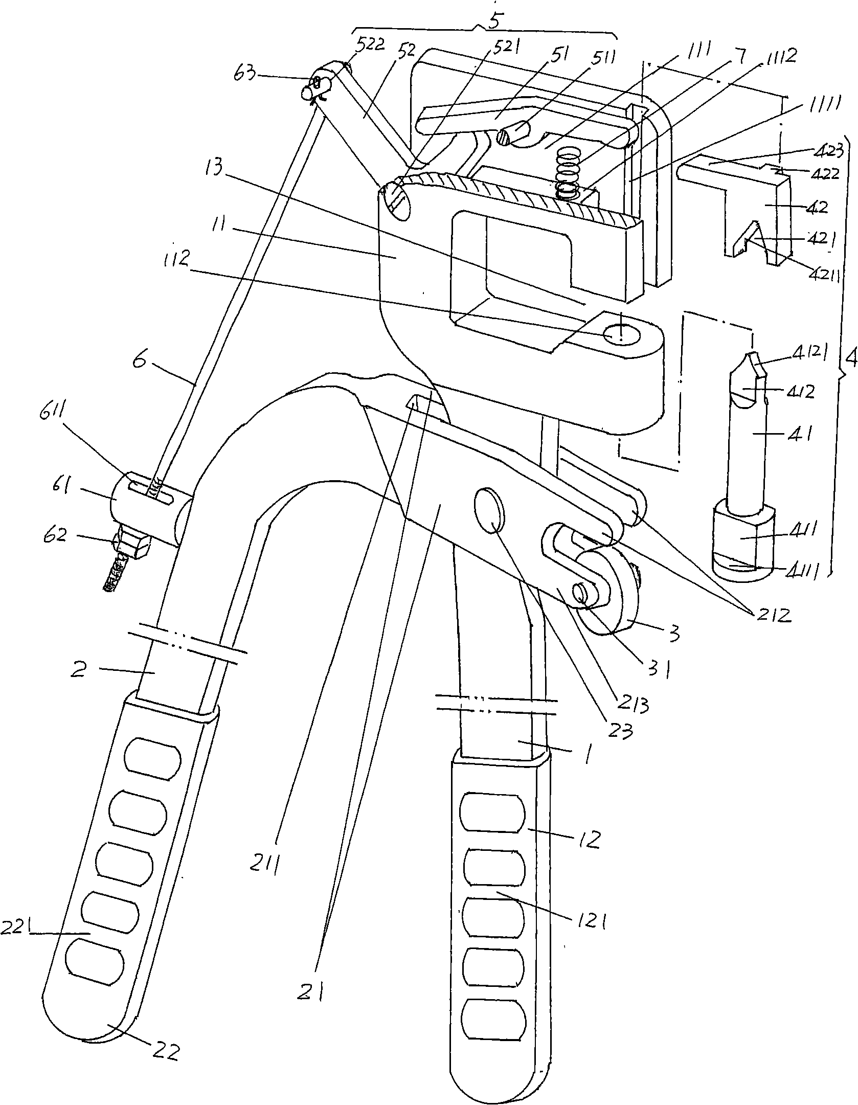 Hand-hold pliers body structure for mechanical coupling