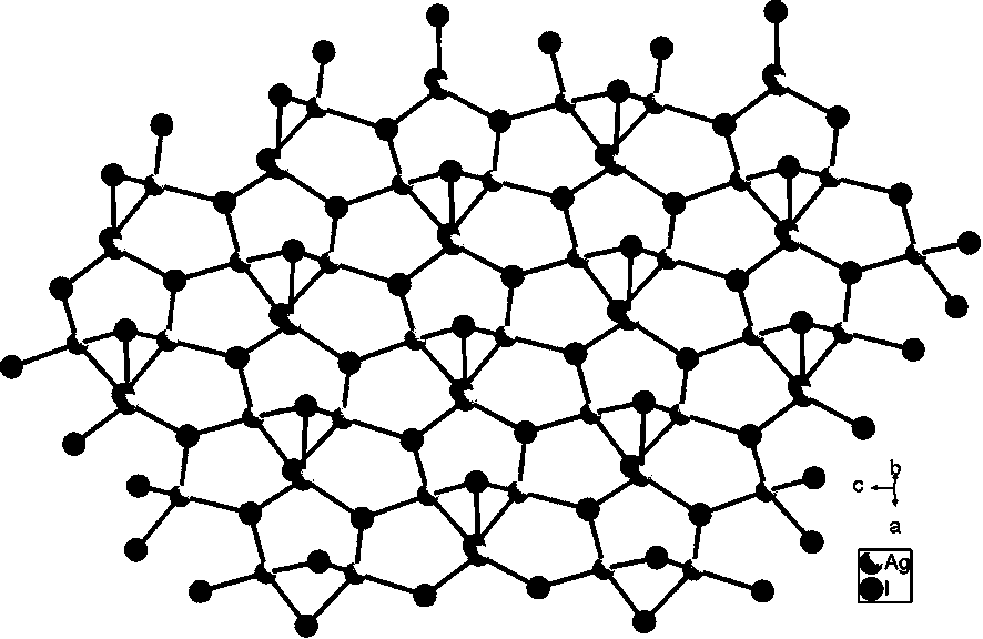 Dimethylated 2-phenylbenzimidazole iodoargentate hybrid as well as preparation and application thereof