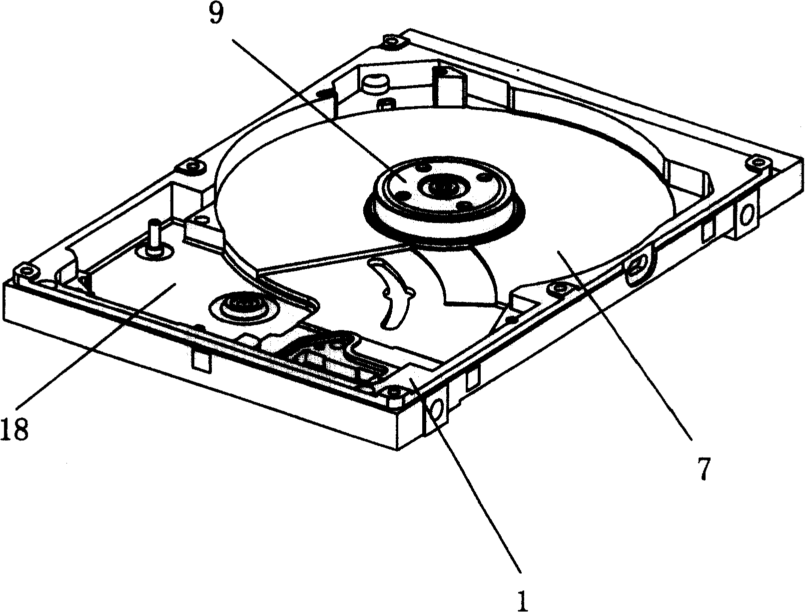 Hard disk and press block positioning structure thereof