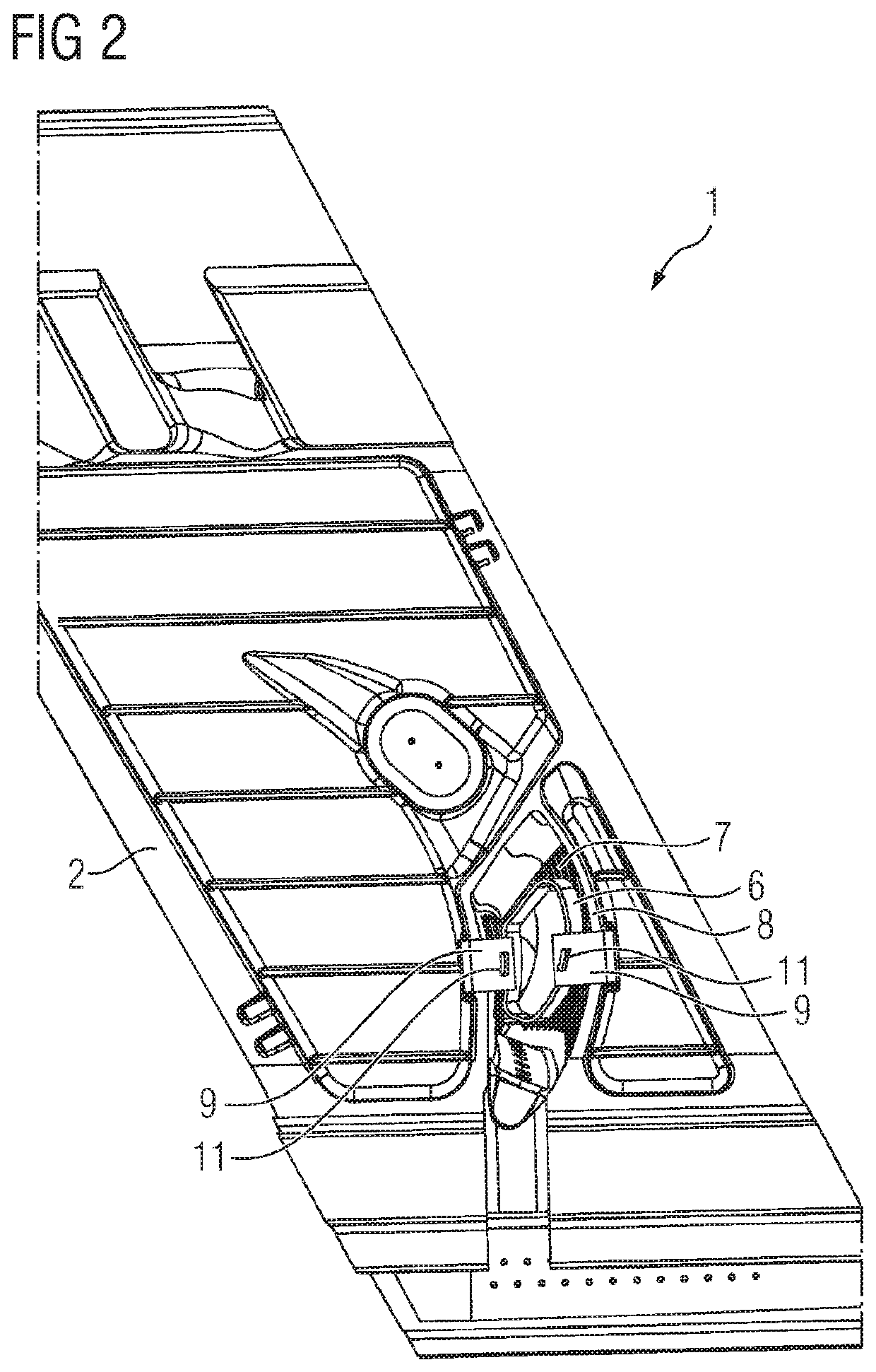 Guide vane having a connecting tube