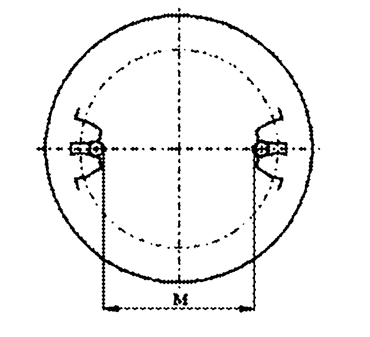 A method and device for measuring span distance of cylindrical spur involute spline ring gauge