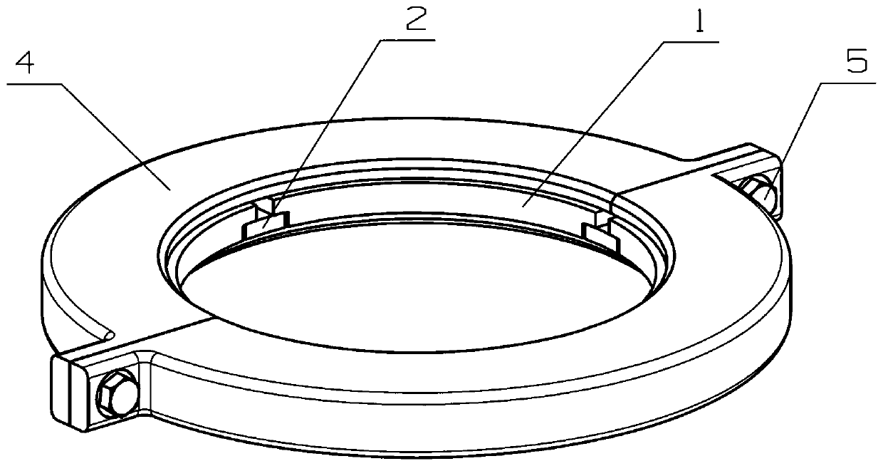 A low-speed diesel engine stuffing box internal sealing ring structure