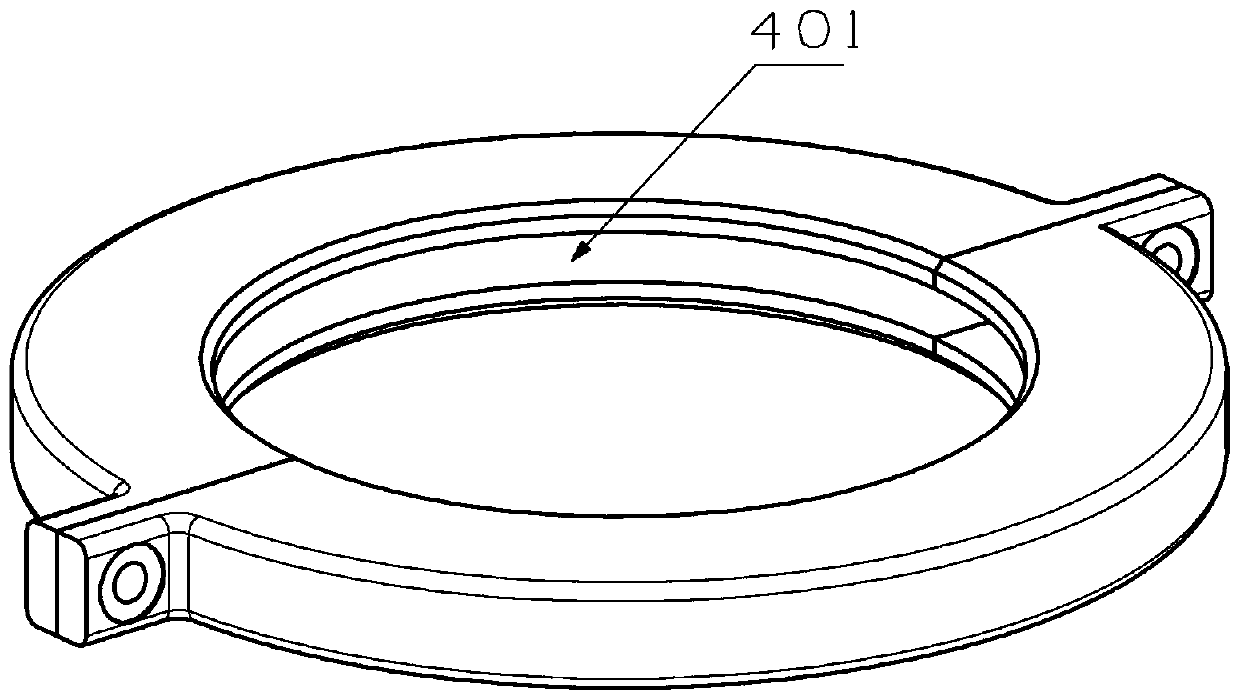 A low-speed diesel engine stuffing box internal sealing ring structure