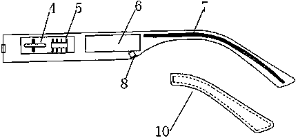 Spectacle frame capable of intelligently regulating looseness of spectacle legs