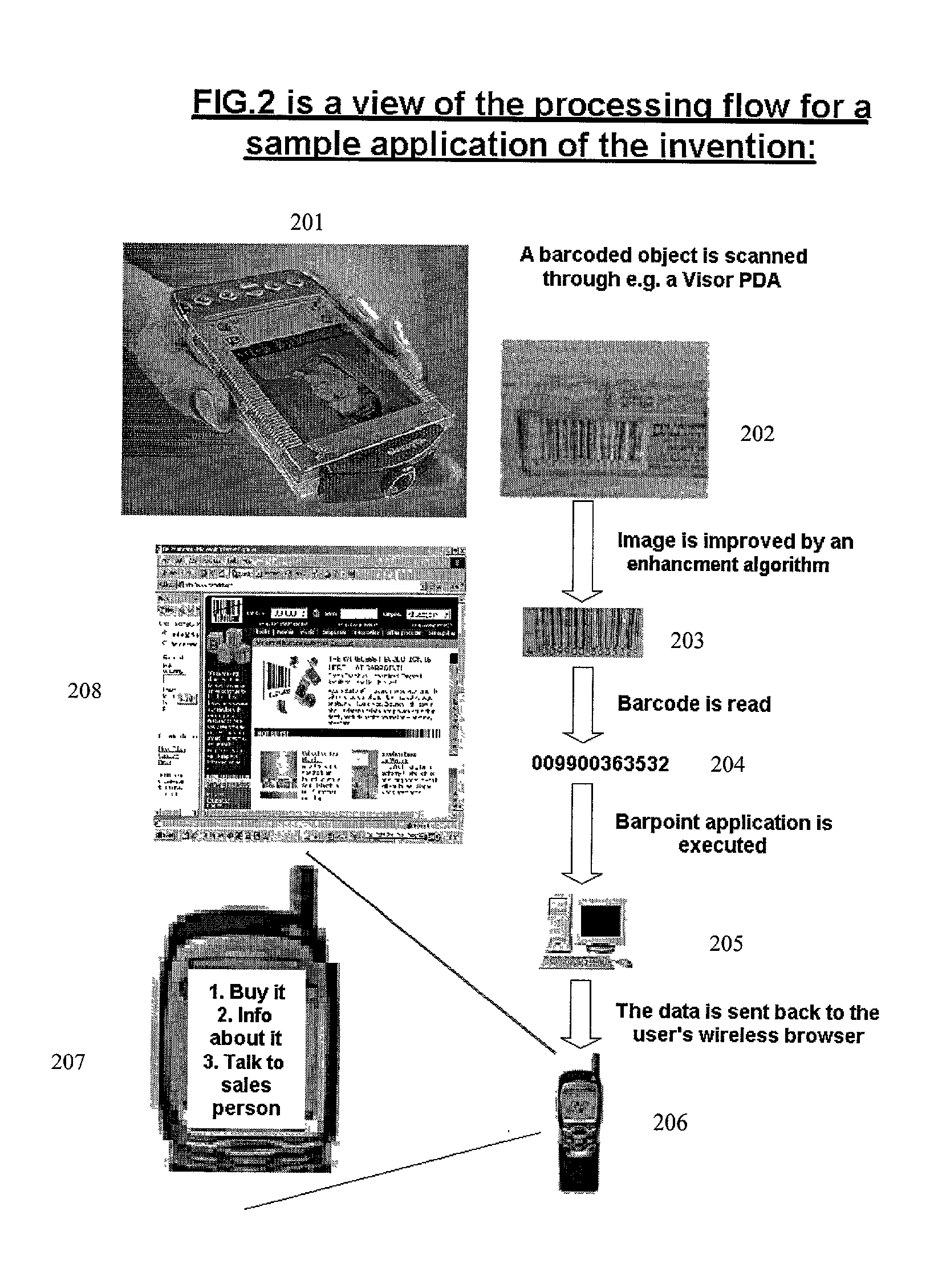 Object identification method for portable devices