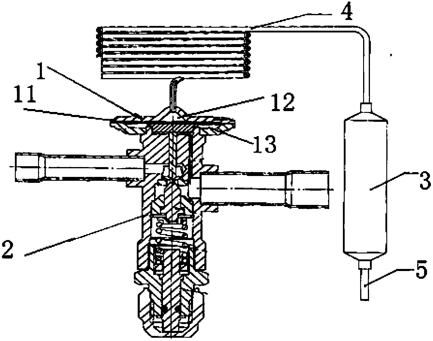 Thermal bulb of thermal expansion valve, filling method thereof and refrigerating system with same