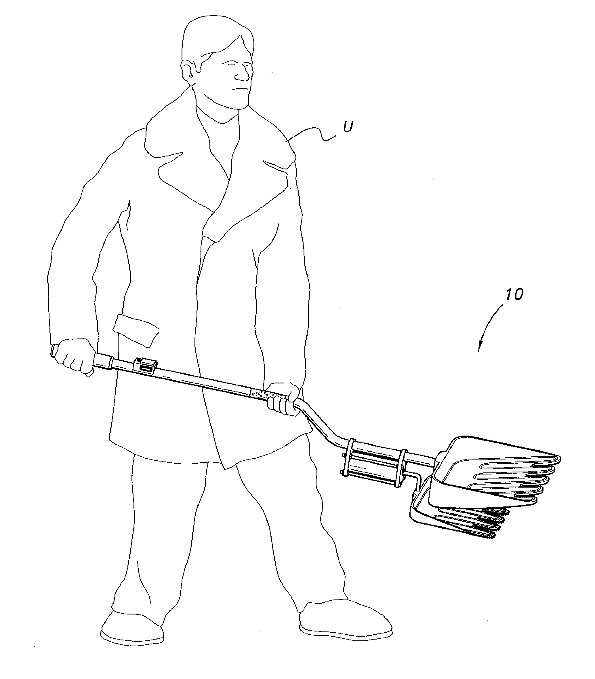 Heated snow shovel