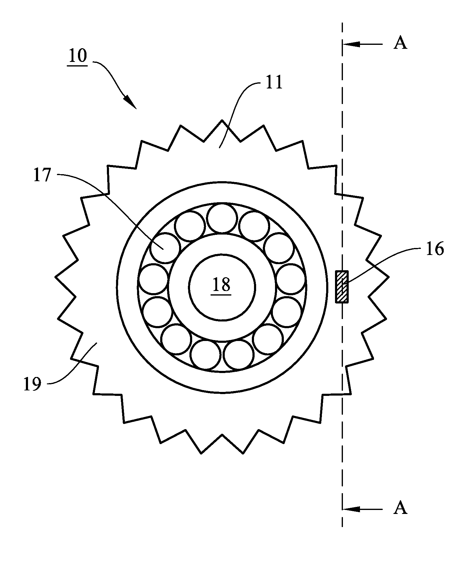 Gear with vibration sensor