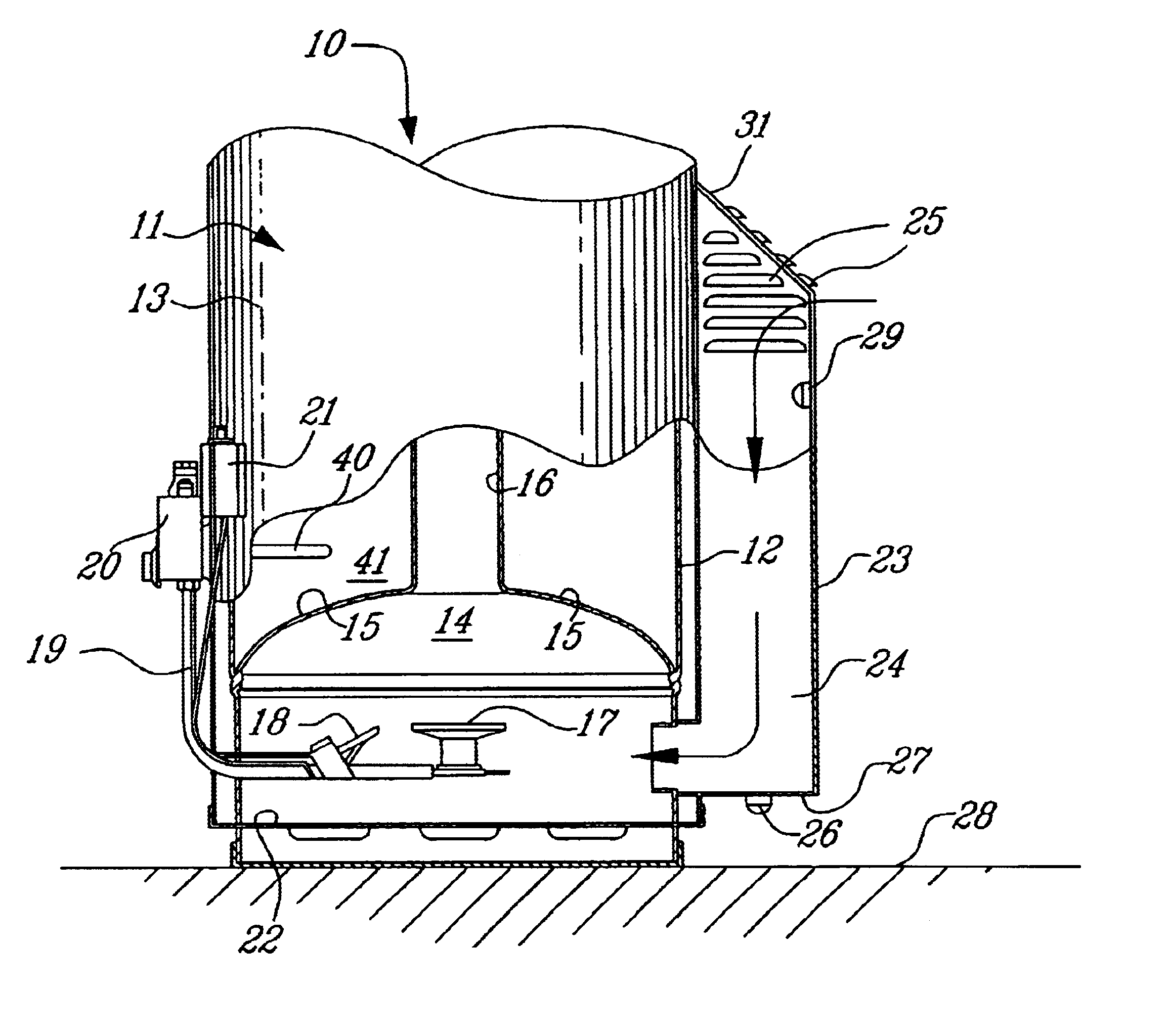 Explosion proof gas-fired water heater