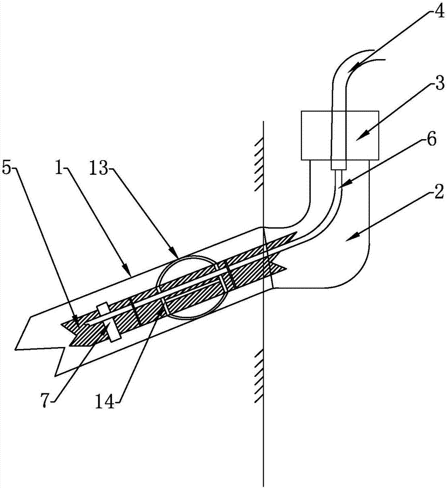 Soil nail grouting head device and construction method thereof