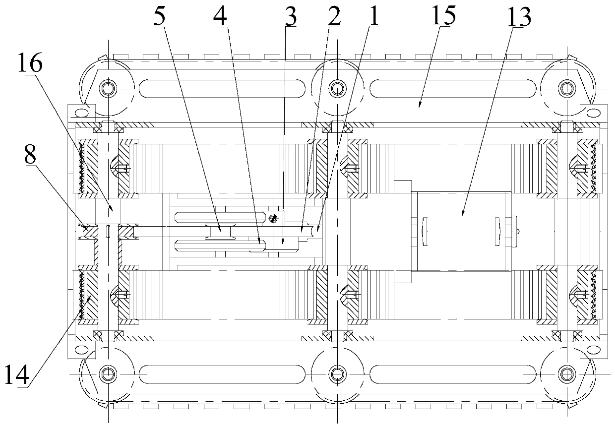 Novel power mechanism for tracked robot