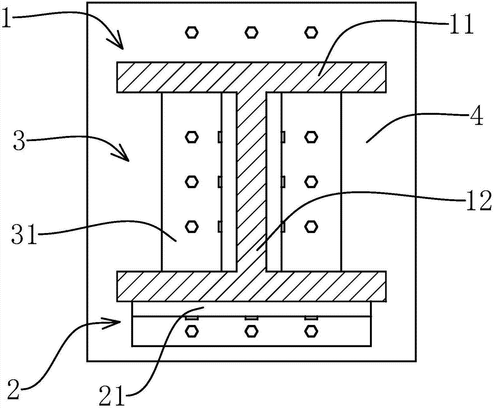 High-intensity building steel node structure