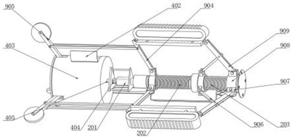 Pipeline inner wall flaw detection crawling robot and application method thereof