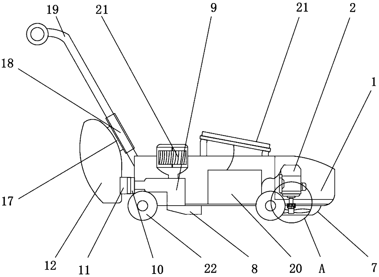 Weeding machine convenient in weed dumping