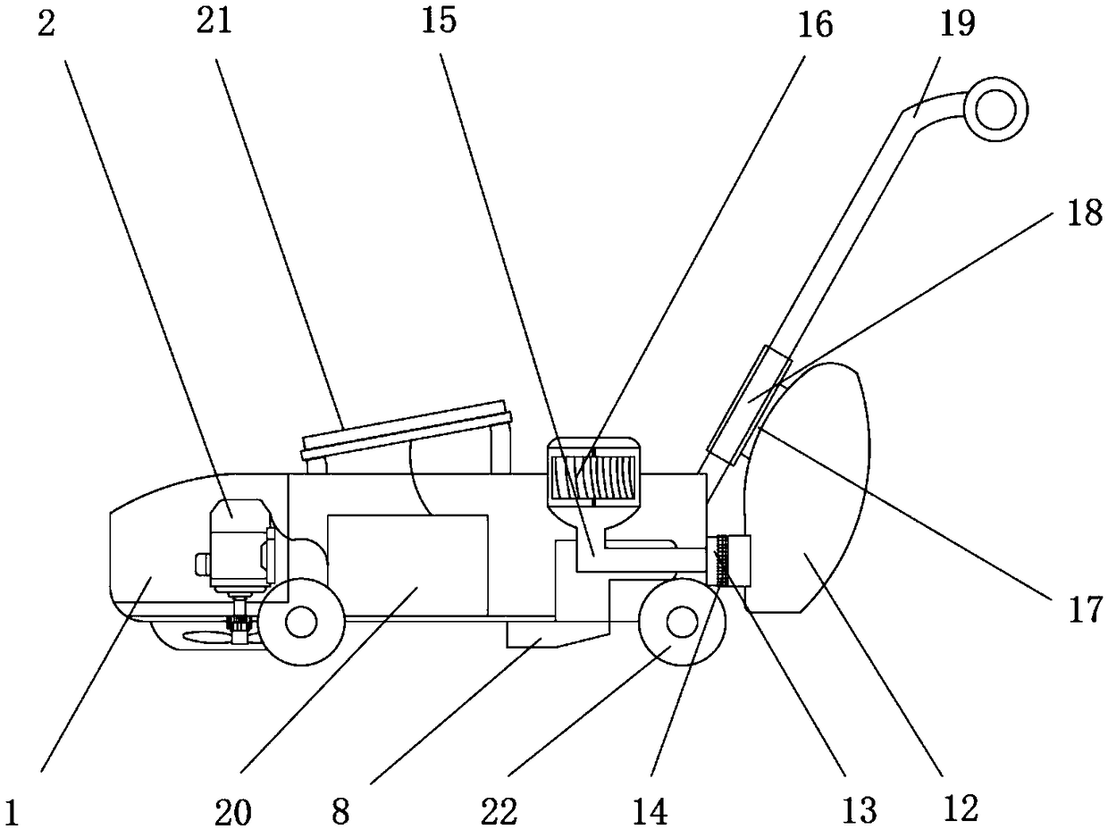 Weeding machine convenient in weed dumping