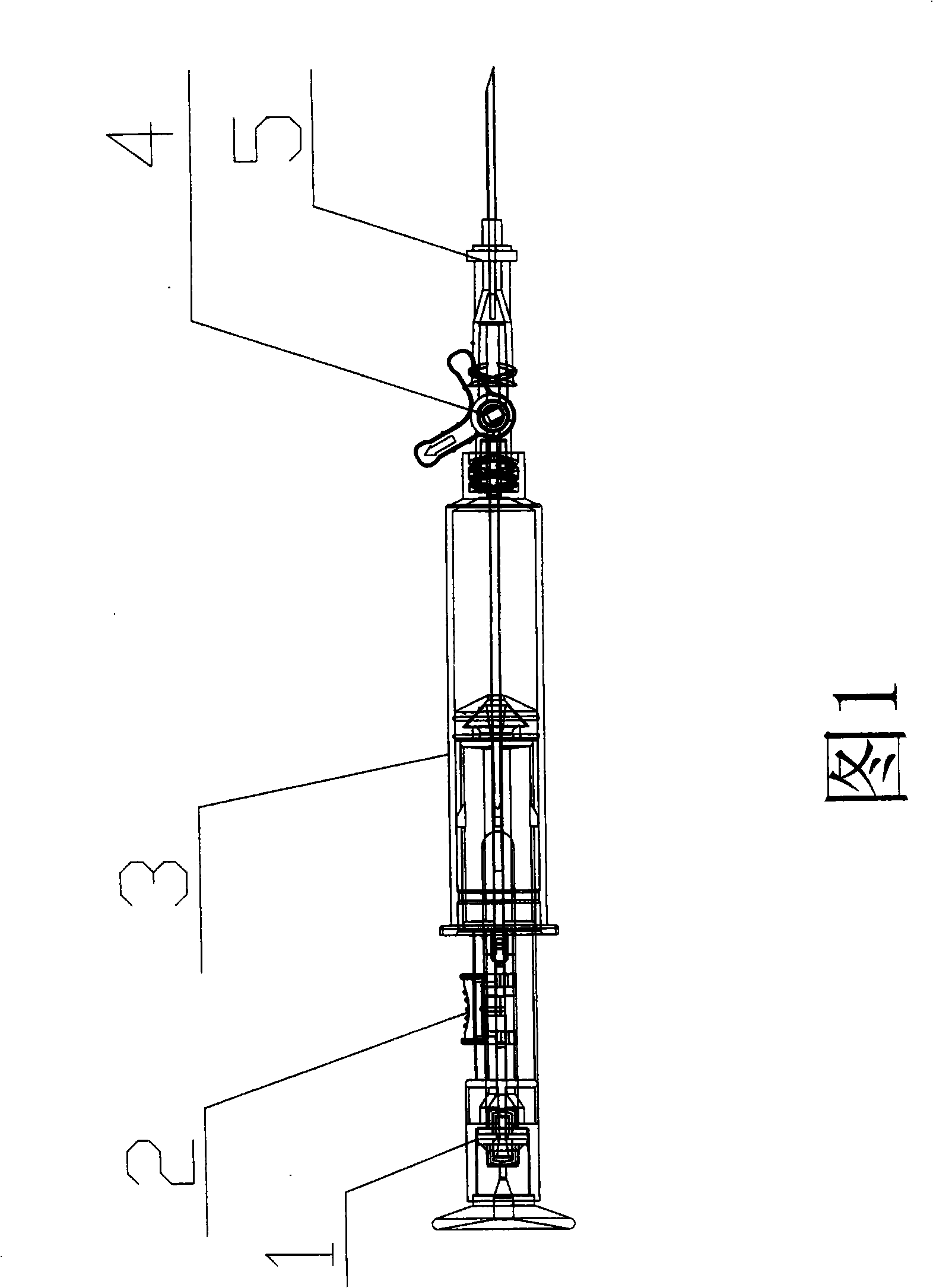 Piston push rod positioning pin of guide thread imbedding device