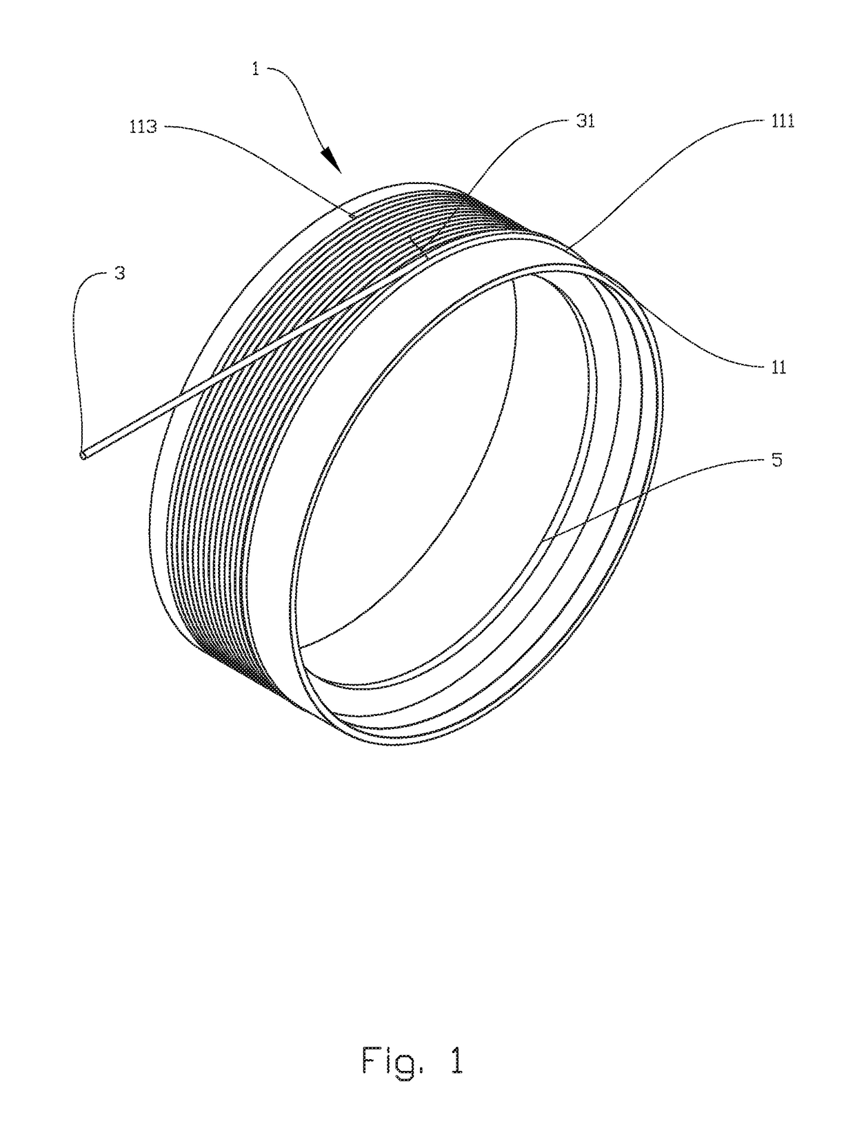 Winch drum with internal wire storage