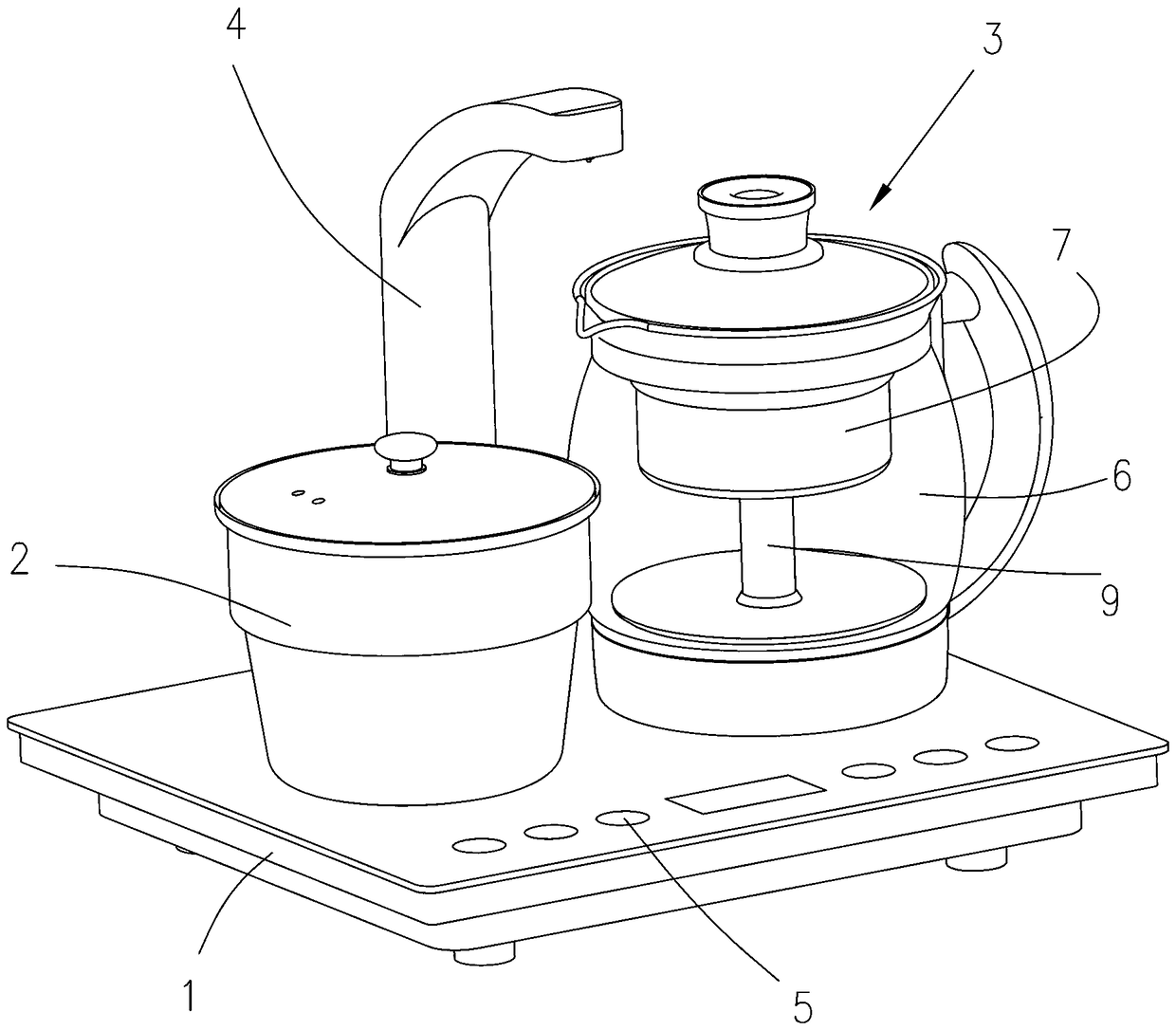 Combined tea brewing device