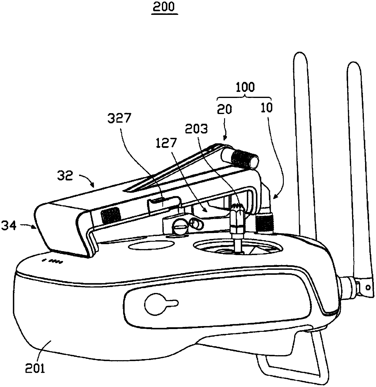 Fastening assembly, fastening mechanism, rack using fastening mechanism and remote control