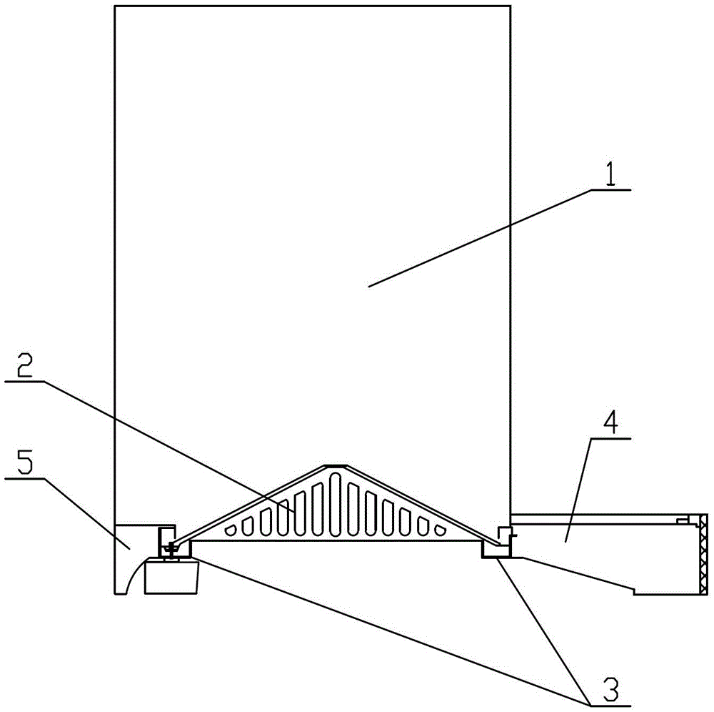 A built-in range hood oil tank installation structure assembly