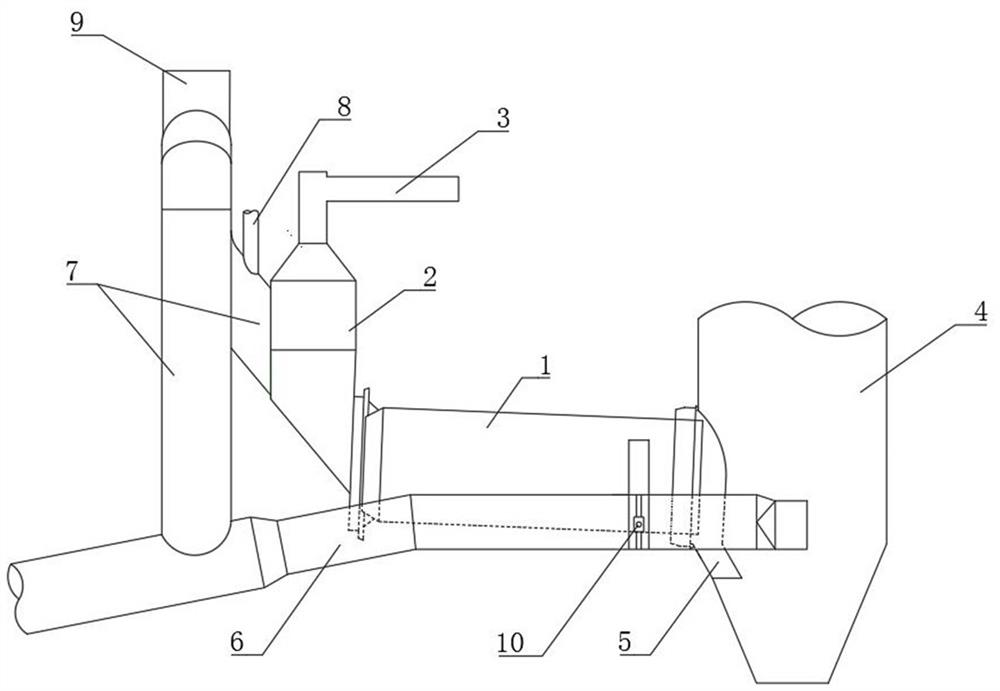 Inclined rotary combustion device for efficiently disposing solid waste