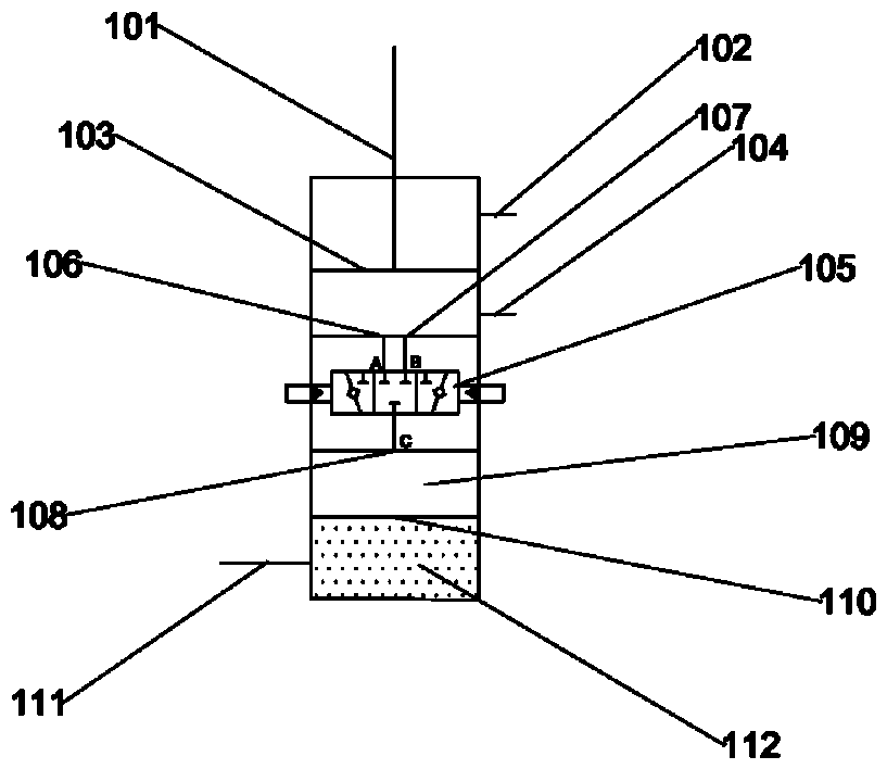 Three-way valve based novel electric control energy storage hydraulic cylinder and control loop thereof