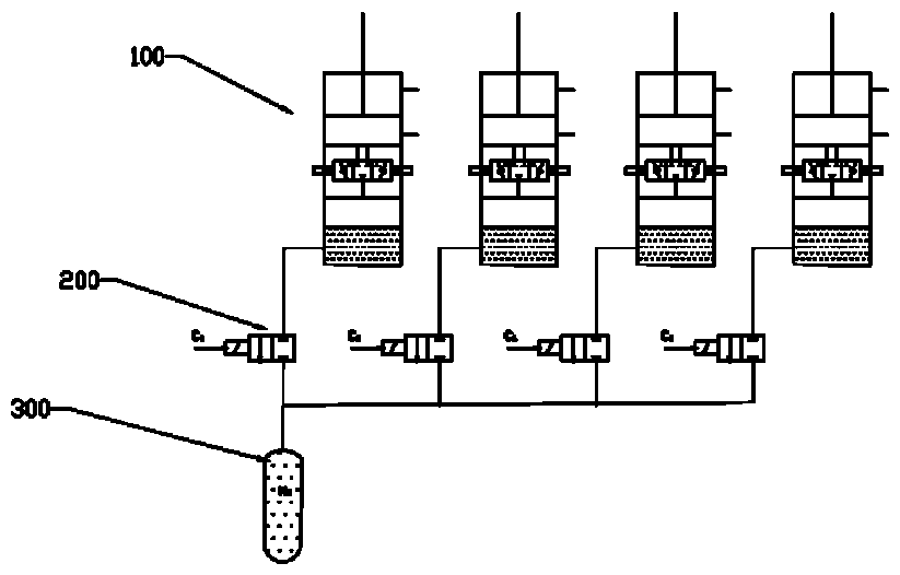 Three-way valve based novel electric control energy storage hydraulic cylinder and control loop thereof