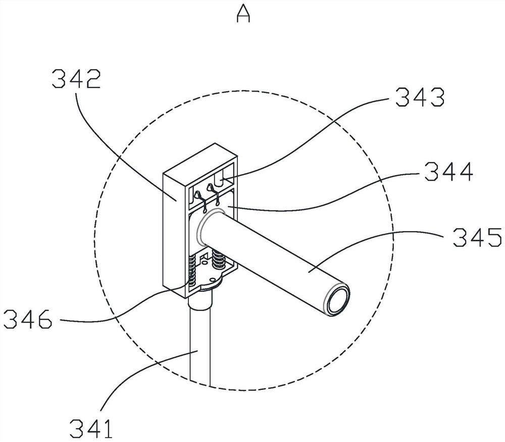 A standing component for helping the elderly and a foldable household standing device for helping the elderly