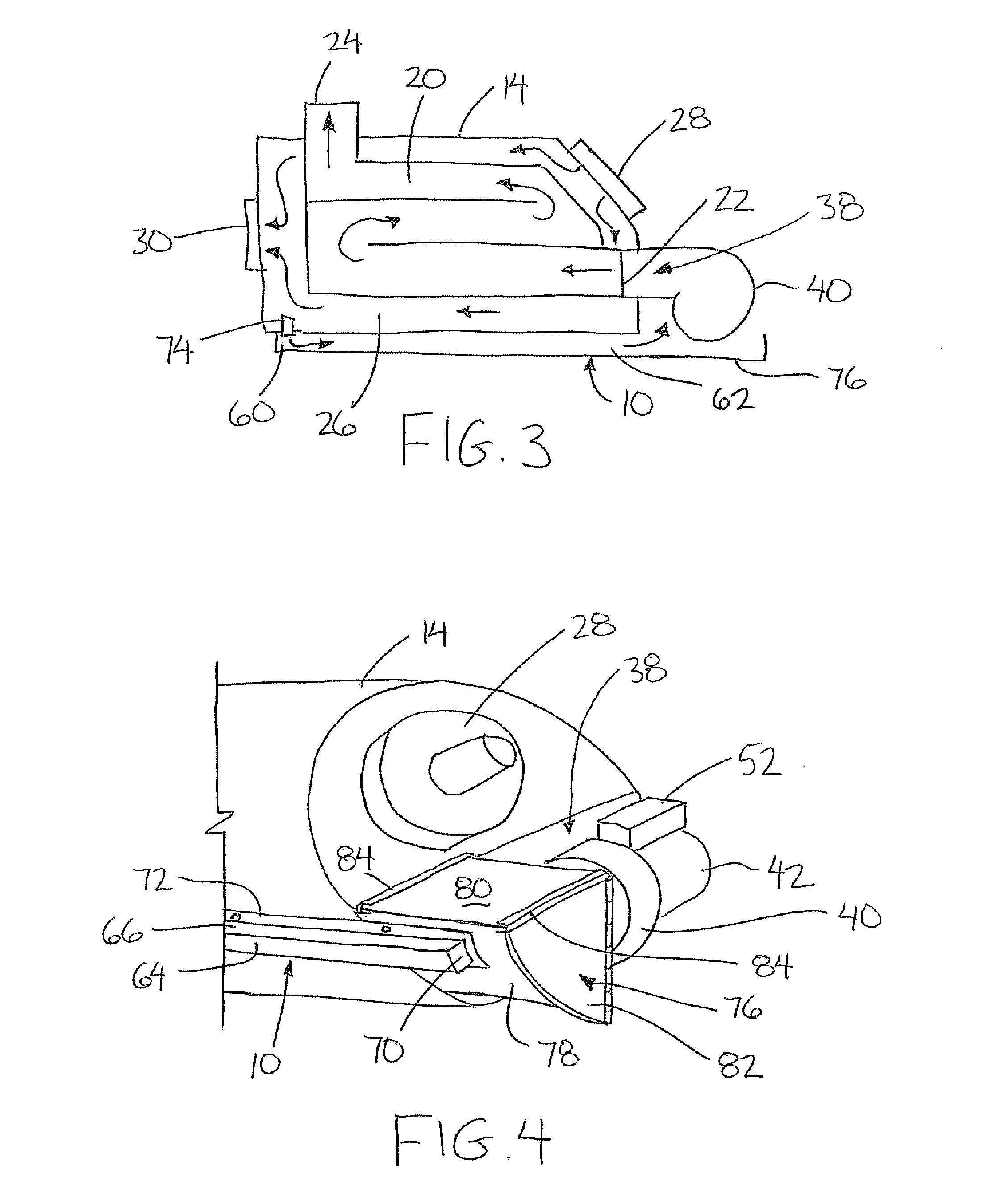 Auxiliary heating duct for an indirect fired heater