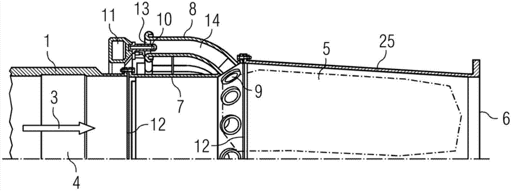 Injector for introducing a fuel-air mixture into a combustion chamber