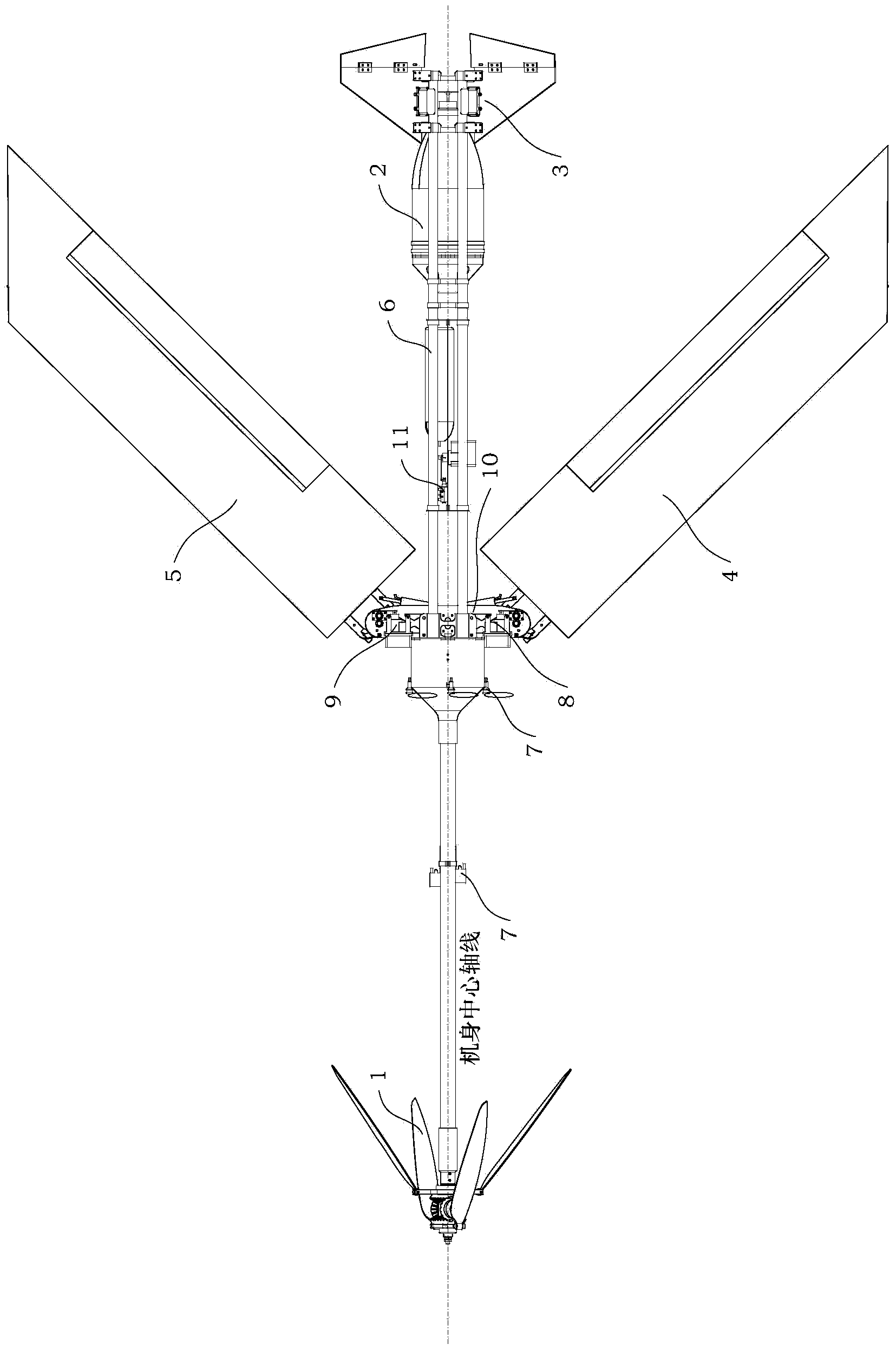 Wing rib-free rapid water injection and drainage wing suitable for sea and air across amphibious unmanned aerial vehicle