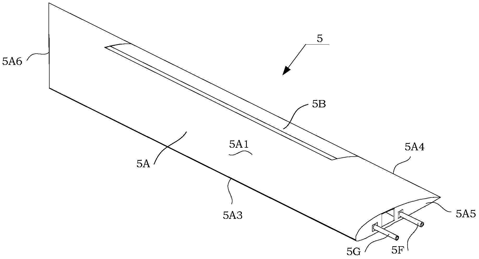 Wing rib-free rapid water injection and drainage wing suitable for sea and air across amphibious unmanned aerial vehicle