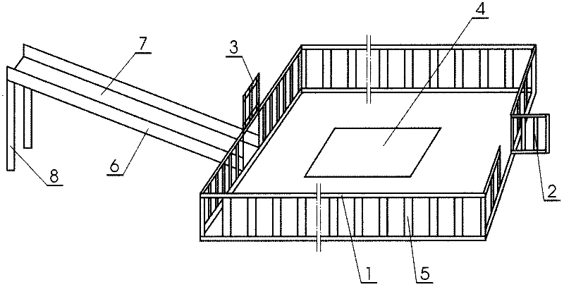 Device for letting live pigs out of pigsty in large-scale pig farm