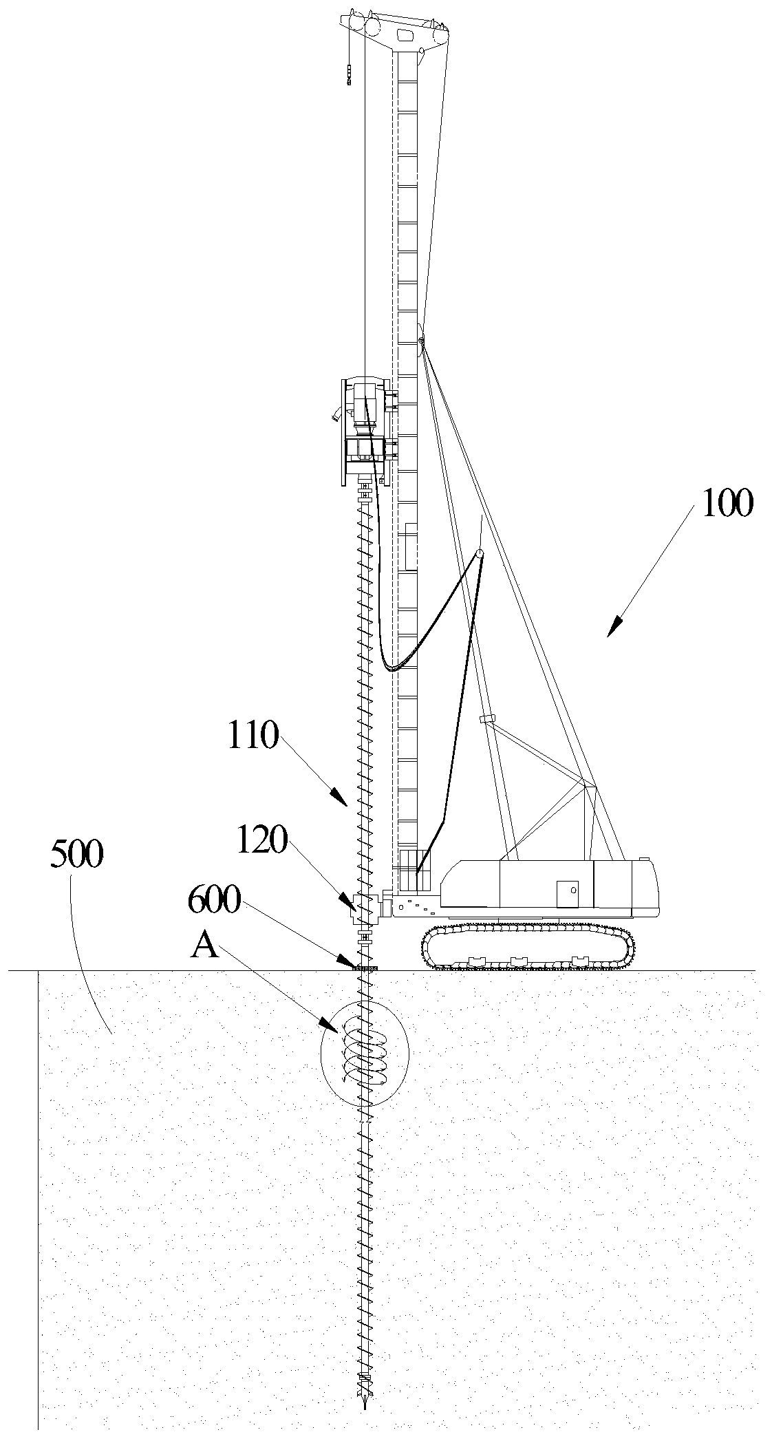 Reinforced and plain concrete pile matched occlusive pile construction method