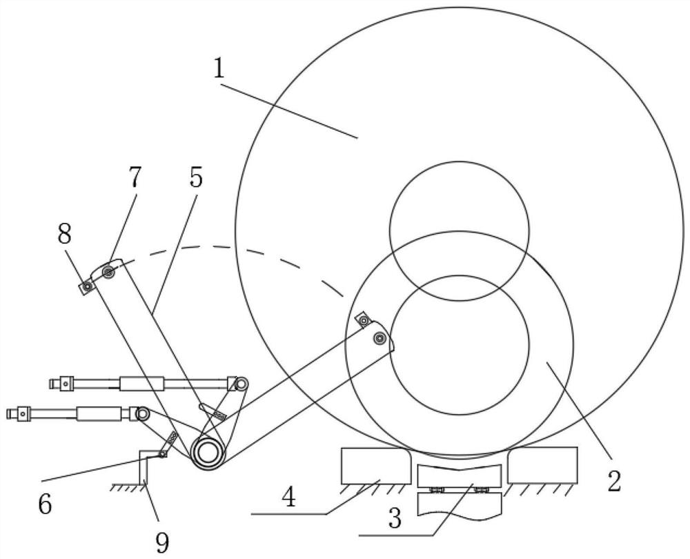 Device and method for completing steel coil width centering on walking beam