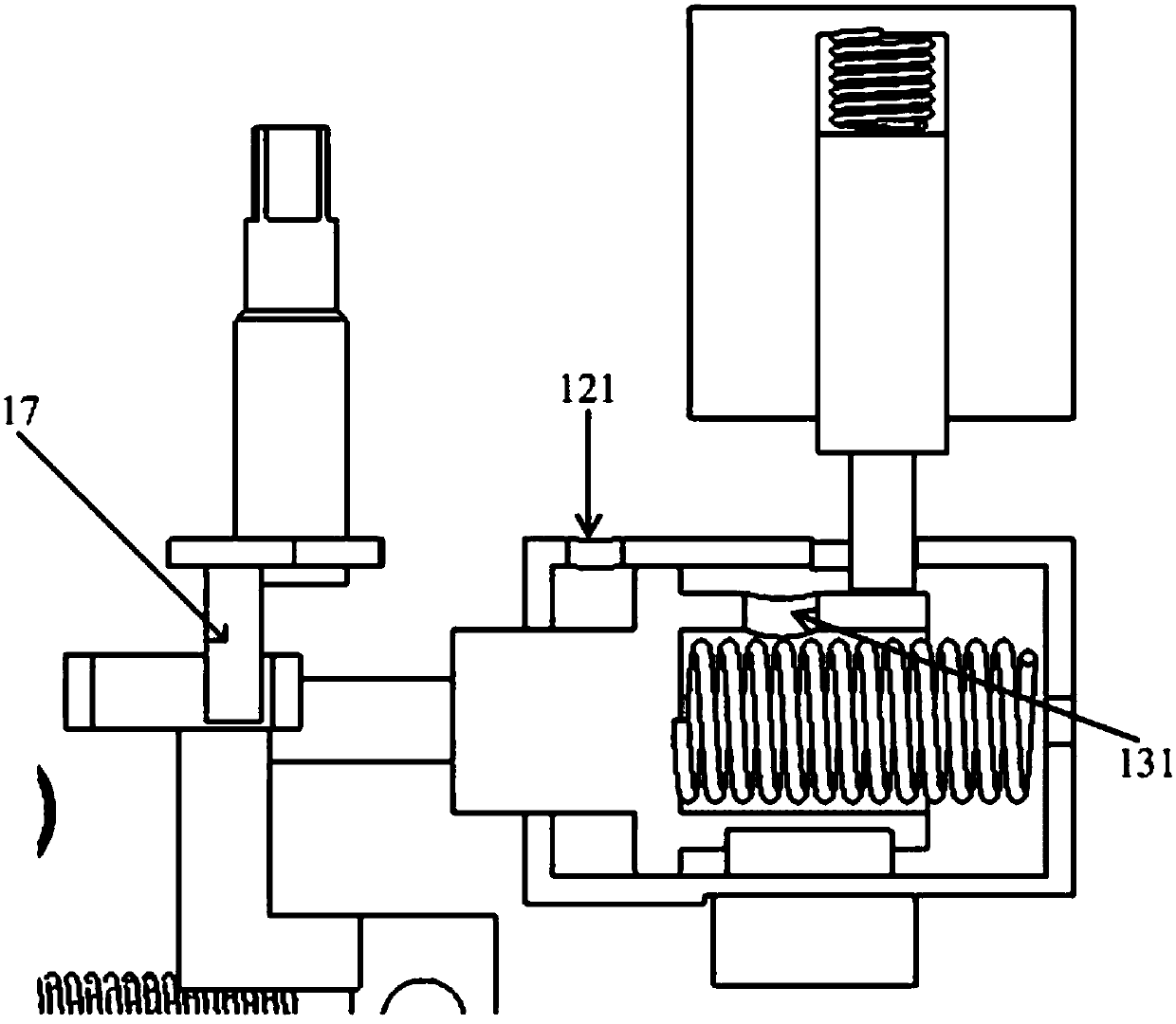 Gearbox and automatic parking executing device thereof