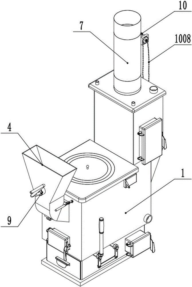 Novel domestic energy-saving and environmental-friendly heating stove