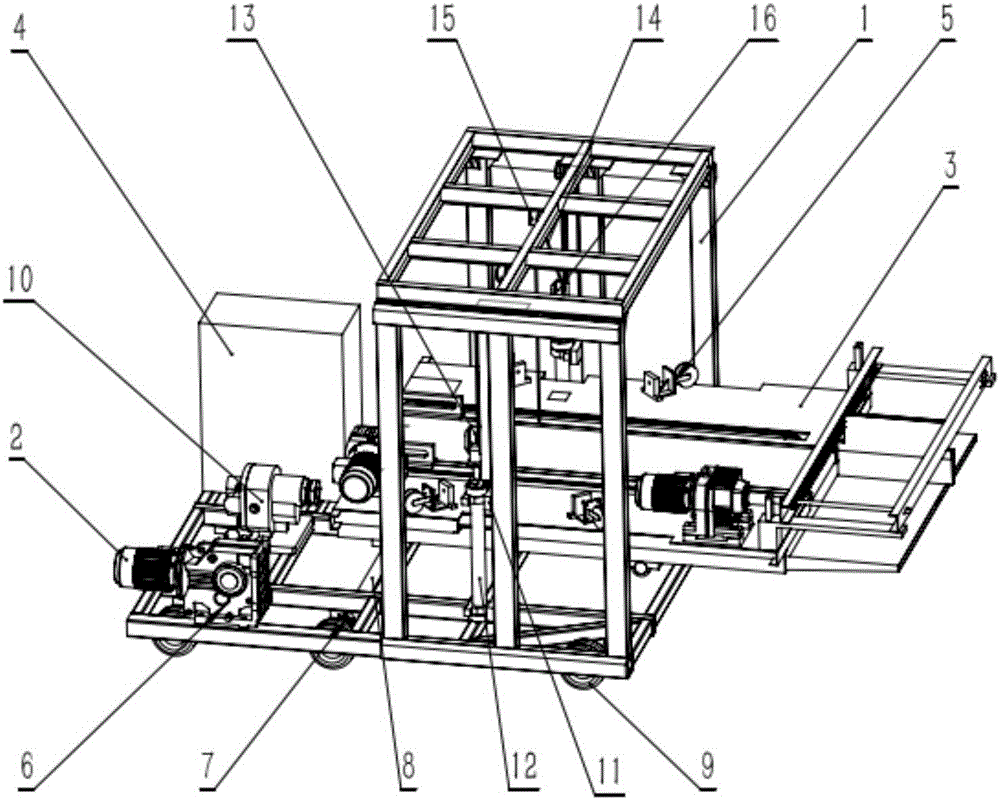 Rapid stacking machine in container