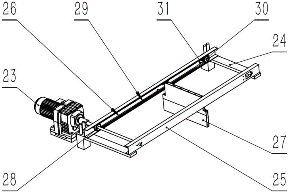 Rapid stacking machine in container