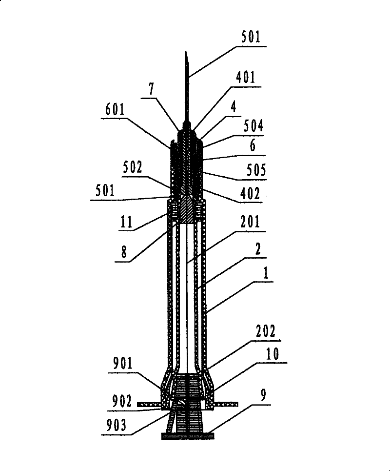 Disposable safety syringe with syringe needle capable of automatically retracting