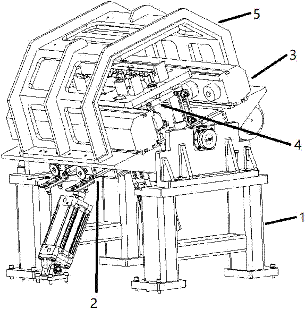 Integrated overturning roller bed